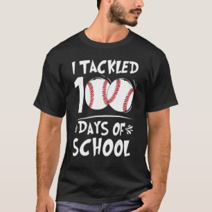 Camiseta 100.º Dia de Beisebol Escolar 100 Dias Mais Inteli
