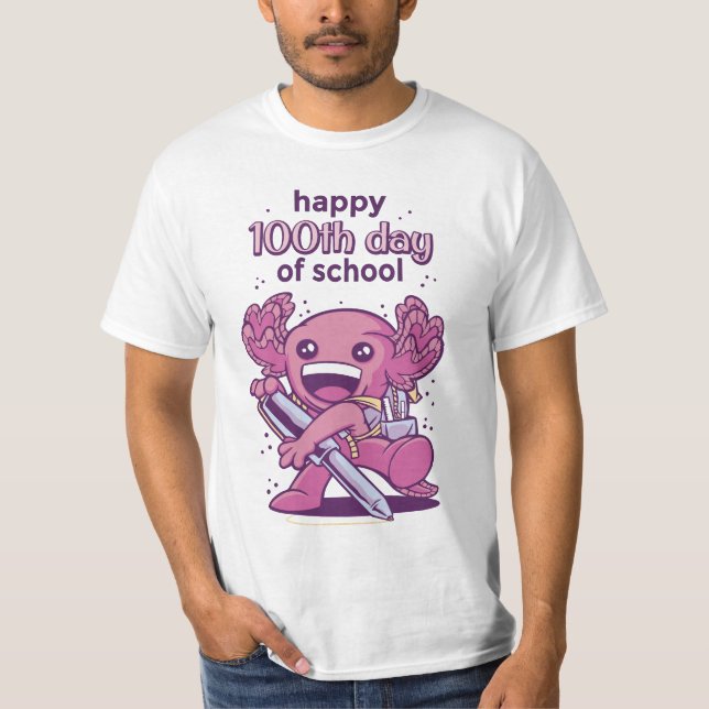 Camiseta 100.º dia de convite escolar (Frente)