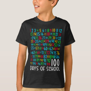 Camiseta 100.º Dia de Crianças Escolares 100 Dias Aprendend