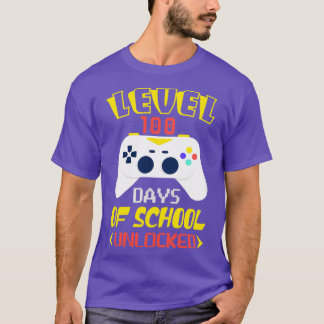 Camiseta 100.º dia de escolaridade 100 dias de desbloqueio