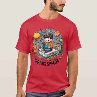 Camiseta 100.º Dia De Livros Mais Inteligentes Da Escola Ec
