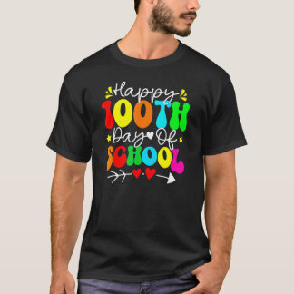 Camiseta 100.º Dia de Professores Crianças Felizes 100 D