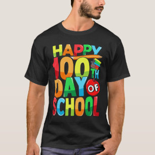 Camiseta 100.º Dia de Professores Crianças Felizes 100 D