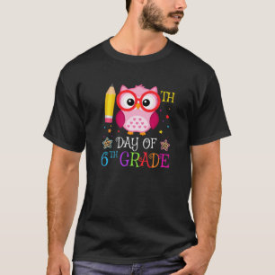 Camiseta 100.º Dia do Amo de Coruja do Grau 6 Gift Kids Gir