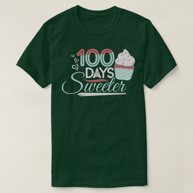Camiseta 100.º Dia do Professor Doces Doces 1 (Frente do Design)
