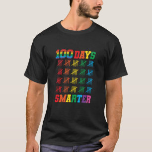 Camiseta 100.º Dias De Professores Escolares Mais Inteligen