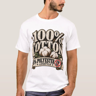 CAMISETA 100% ALGODÃO / 0% POLIESTER ESTILO DE VIDA