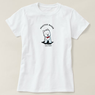 Camiseta 100% Algodão Westie Terrier Prática Leva