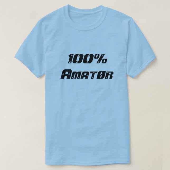 Camiseta 100% Amatør| 100% Amateur (Frente do Design)