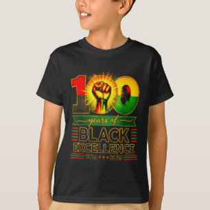 Camiseta 100 anos de excelência negra centenário preto