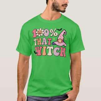 Camiseta 100 Aquela Bruxa Spooky Season Halloween Engraçado
