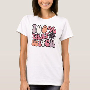 Camiseta 100% Aquele Retro De Bruxas Bruxa de Halloween D