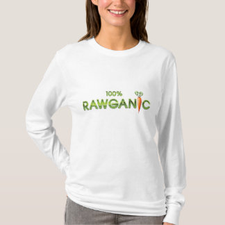 Camiseta 100% comida crua de Rawganic - cenoura (senhoras)