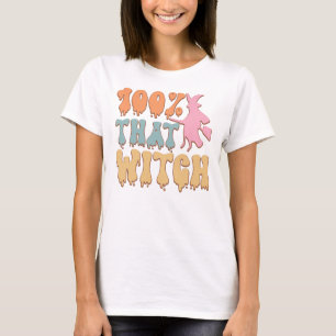 Camiseta 100% Da Citação Do Dia Das Bruxas