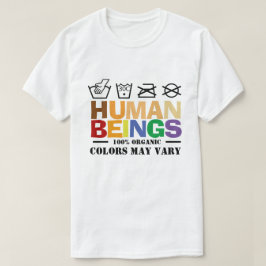 Camiseta 100% das cores humanas podem variar a igualdade