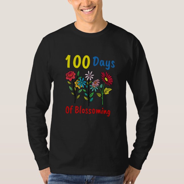 Camiseta 100 Day Of Blossoming Flower Plant 100th Day of Sc (Frente)