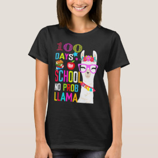 Camiseta 100 day of school long sleeve shirt 100th No Probl