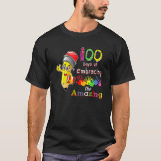 Camiseta 100 Day of School Of Embracing The Amazing Pre K T
