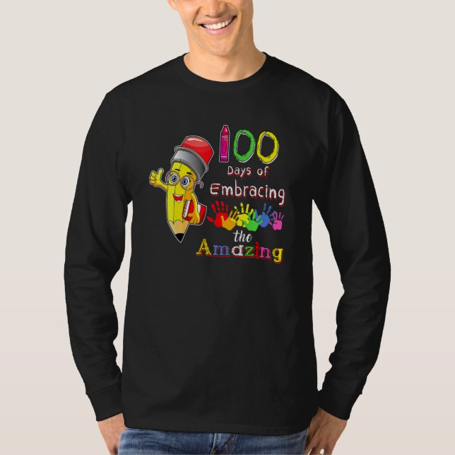 Camiseta 100 Day of School Of Embracing The Amazing Pre K T (Frente)
