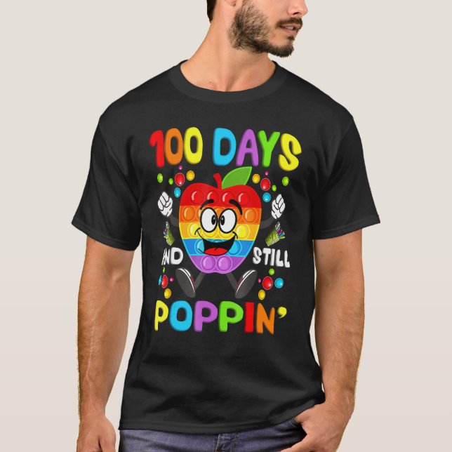 Camiseta 100 Days And Still Poppin 100th Day Of School Boys (Frente)