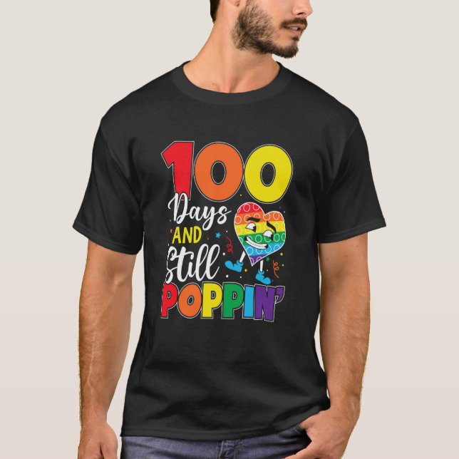 Camiseta 100 Days And Still Poppin 100th Day Of School Boys (Frente)