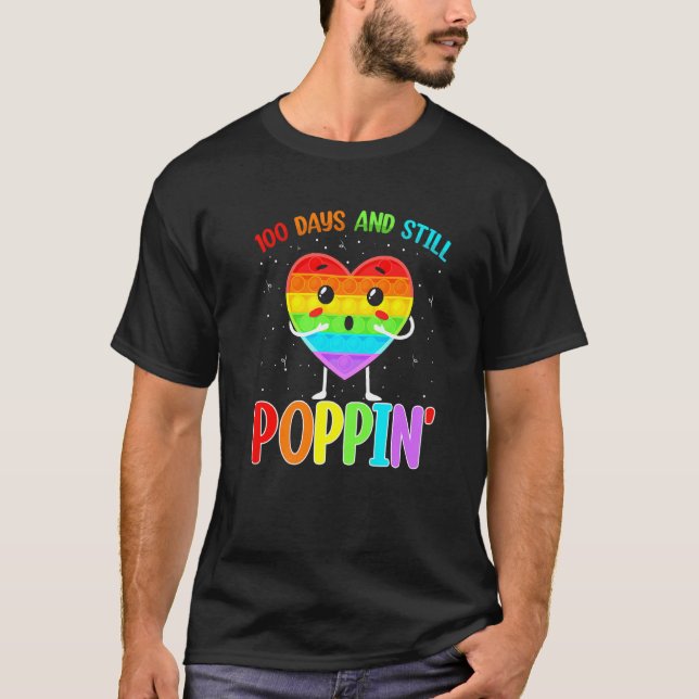 Camiseta 100 Days And Still Poppin 100th Day Of School Boys (Frente)