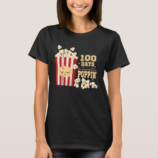 Camiseta 100 days and still popping popcorn girls and boys  (Frente)