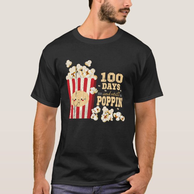 Camiseta 100 days and still popping popcorn girls and boys  (Frente)