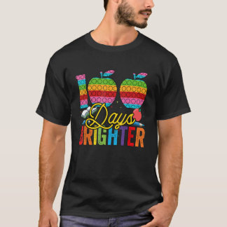 Camiseta 100 Days Brighter Popping For Teachers And Kids St