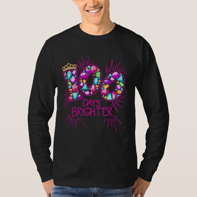 Camiseta 100 Days Brighter School Sparkling Jewels Gems The (Frente)