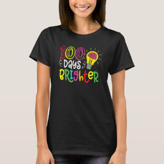 Camiseta 100 Days Brighter Teachers & Students 100th Day Of