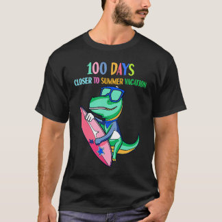 Camiseta 100 Days Closer To Summer Vacation 100 Days Of Sch