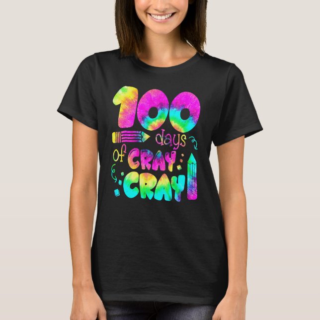 Camiseta 100 Days Cray Cray Buffalo Plaid 100th Day Of Scho (Frente)