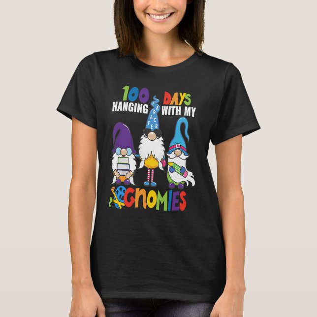 Camiseta 100 Days Hanging With My Gnomies 100 Days Smarter  (Frente)