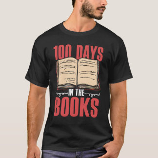 Camiseta 100 Days Inhe Books Student 100 Days Of School fam