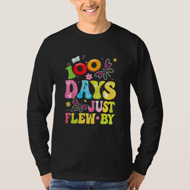 Camiseta 100 Days Just Flew By Butterfly 100th Day of Schoo (Frente)