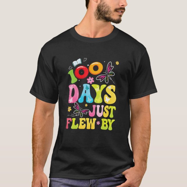 Camiseta 100 Days Just Flew By Butterfly 100th Day of Schoo (Frente)