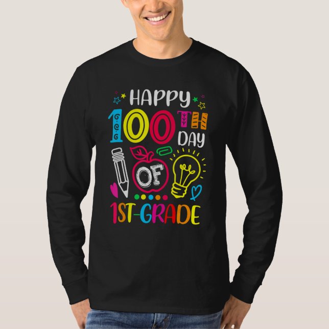 Camiseta 100 days of 1st Grade 100th day of School Teacher  (Frente)