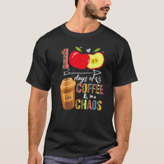 Camiseta 100 Days Of Coffee & Chaos 100th Day School Teache