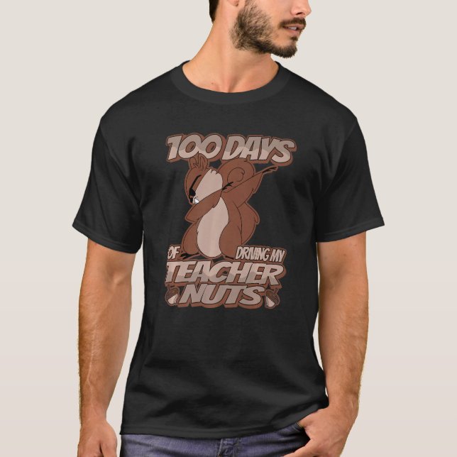 Camiseta 100 Days of driving my Teacher Nuts  Dabbing Squir (Frente)