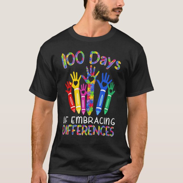 Camiseta 100 Days Of Embracing Differences IEP 100th Day Of (Frente)