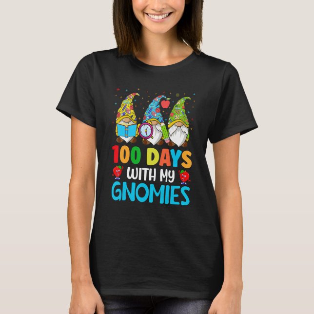 Camiseta 100 Days of Gnomies Kids Child Happy 100 Days Of S (Frente)