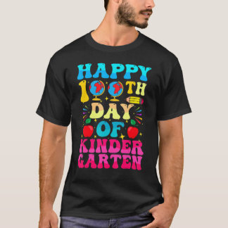 Camiseta 100 Days Of Kindergarten - Happy 100th Day Of Scho