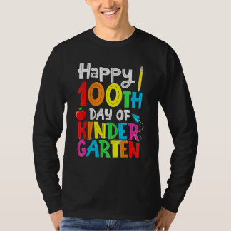 Camiseta 100 Days Of Kindergarten Happy 100th Day Of Schoo