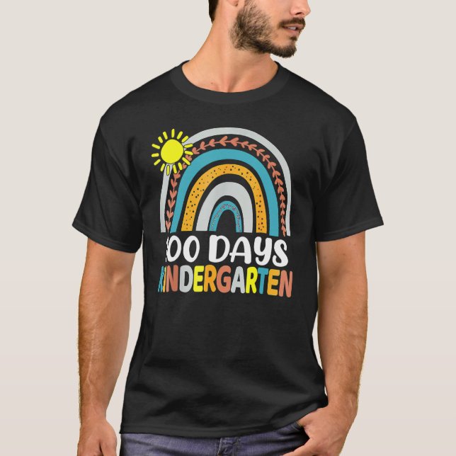Camiseta 100 Days of Kindergarten School Teacher or Student (Frente)