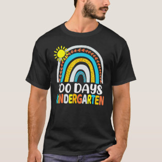 Camiseta 100 Days of Kindergarten School Teacher or Student