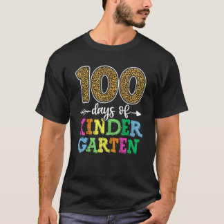 Camiseta 100 Days Of Kindergarten Shirt, Kid Boy Girl Teach