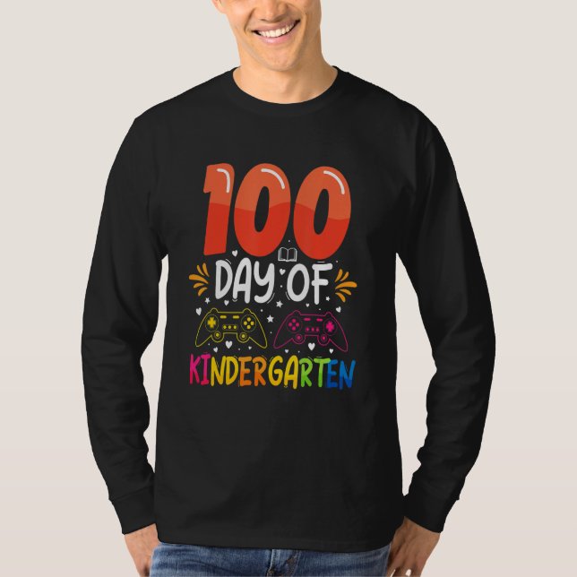Camiseta 100 Days Of Kindergarten  Student Teacher (Frente)