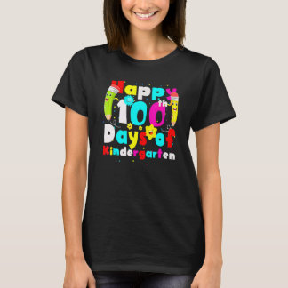 Camiseta 100 Days Of Kindergarten Teacher Student 100 Days