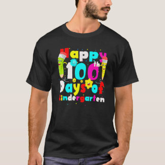 Camiseta 100 Days Of Kindergarten Teacher Student 100 Days